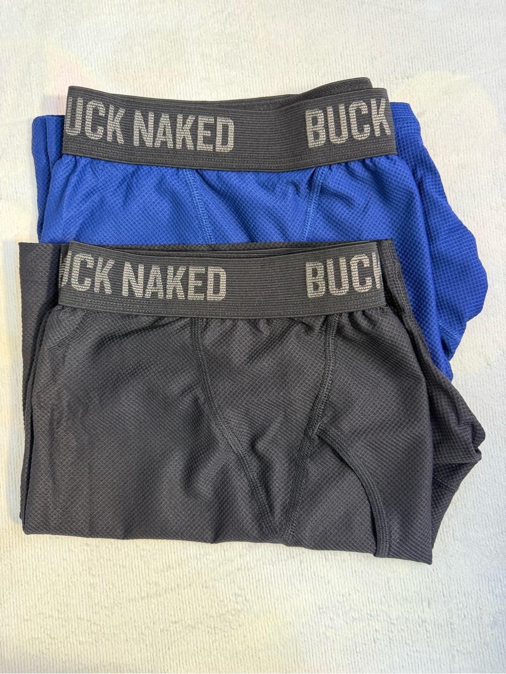 Duluth Trading Buck Naked Boxer Briefs 2-Pack Men’s Large Blue & Black NWOT